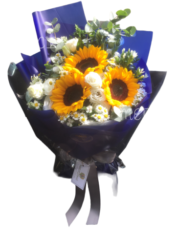 **KBQ185** Sun Flower Bouquet<br>向日葵 長形花束