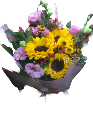 **KBQ193** Sun Flower Bouquet<br>向日葵 長形花束